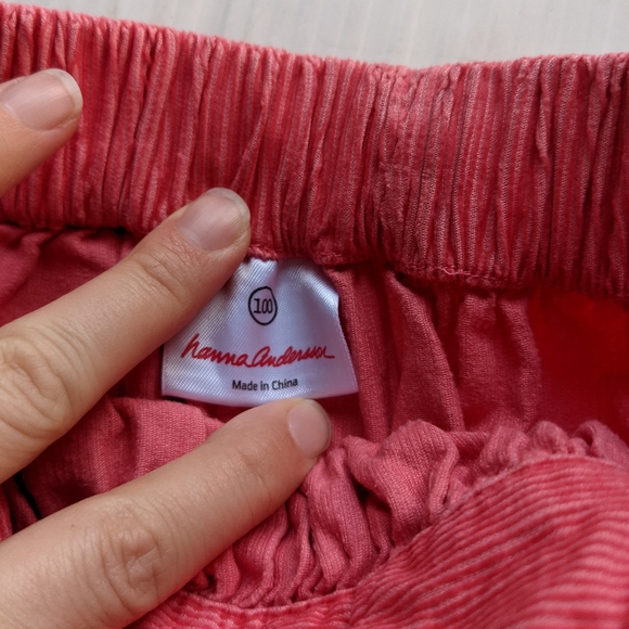 HANNA ANDERSSON girls coral corduroy skirt size 4 - Picture 5 of 6